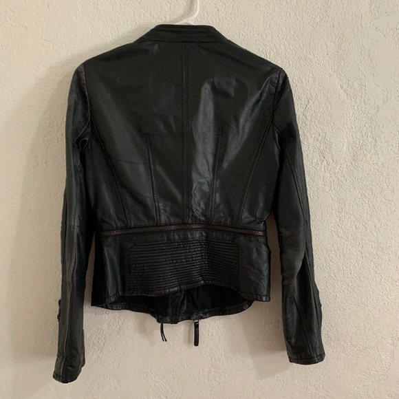 Zara leather moto jacket - Picture 4 of 5